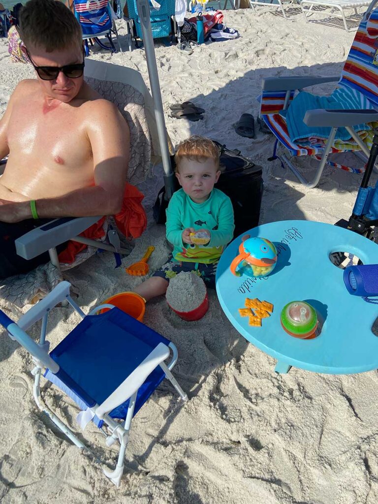 Vanderbilt Beach with a toddler