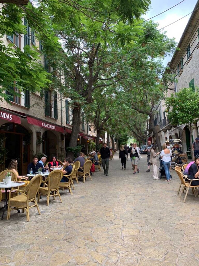 cafes on streets in Mallorca