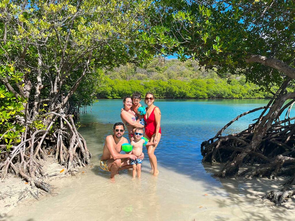 family at Vauclin loop trou cochon - Martinique