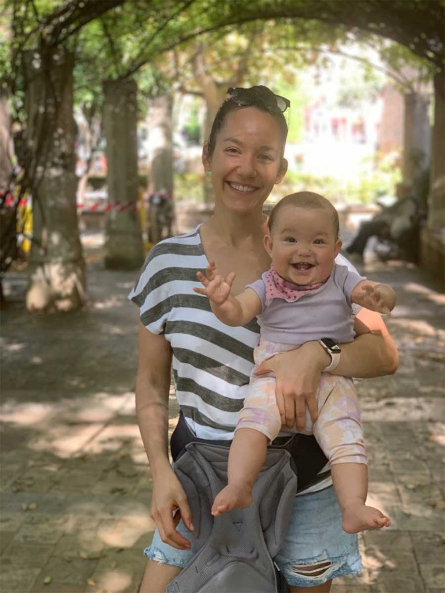 mother holding baby - Mallorca