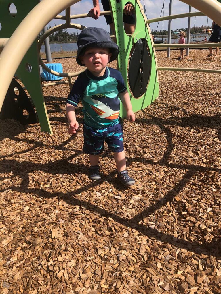 toddler at Lakes Park