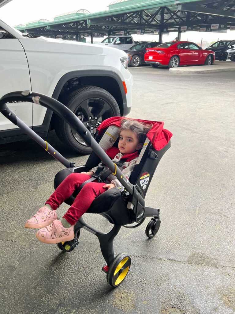 using doona car seat and stroller for Hilton Head with toddler