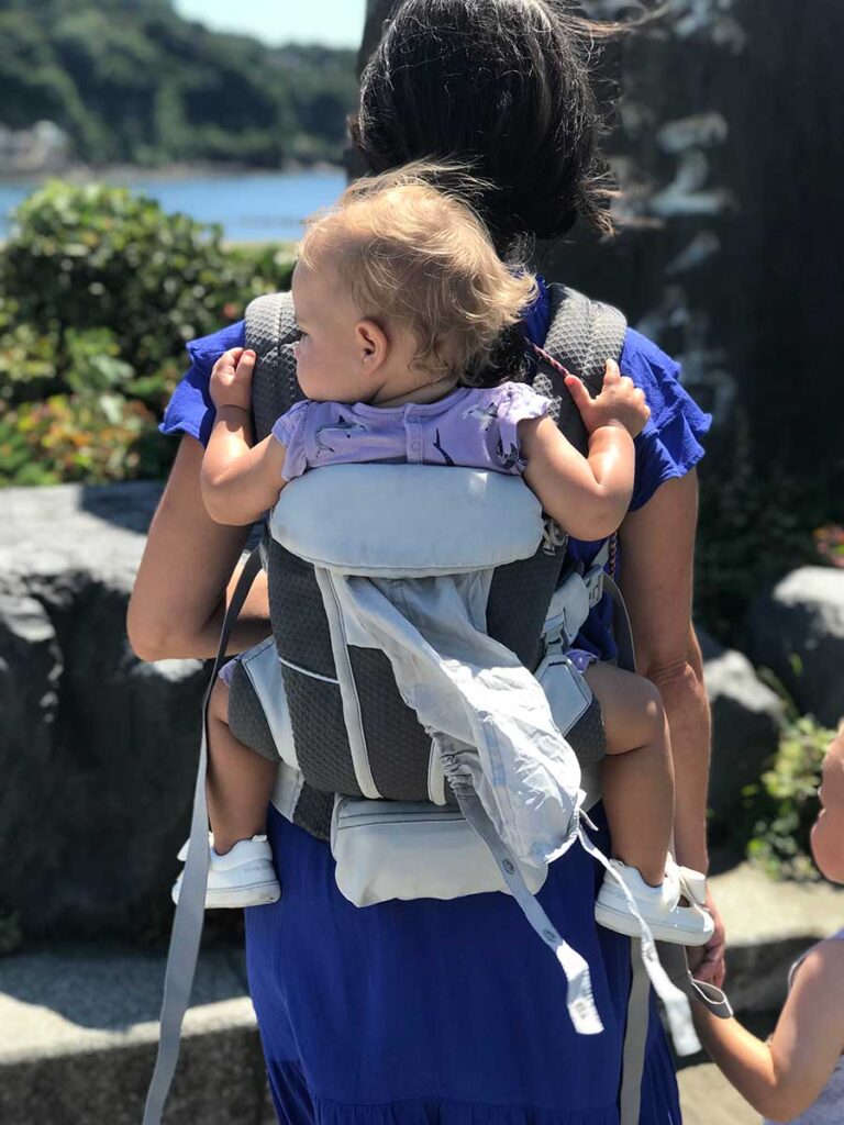 Baby in Ergobaby Omni Breeze Carrier.